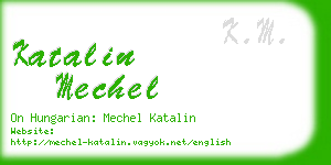 katalin mechel business card
